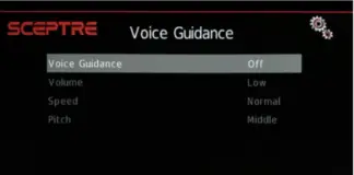 Jak vypnout nebo zapnout hlasového průvodce na televizoru Sceptre