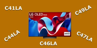LG OLED TV rozdíl mezi modely C41LA, C44LA, C45LA, C46LA, C47LA, C48LA, C49LA