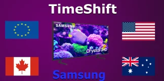 Země, kde funguje TimeShift a PVR na televizorech Samsung