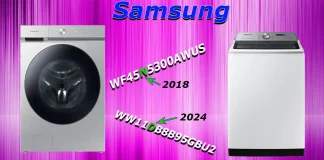 Čísla modelů praček Samsung 2013-2024 Vysvětlení