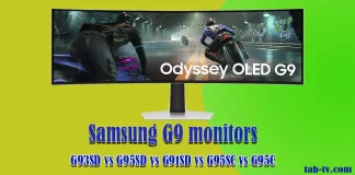 Rozdíly mezi monitory Odyssey G9 2023-2024