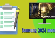 Seznam monitorů Samsung 2024