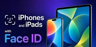 Seznam iPhonů a iPadů s Face ID