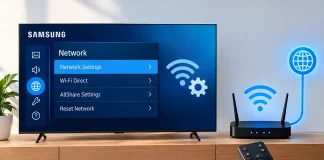 Jak změnit konfiguraci sítě na televizoru Samsung