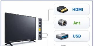 Vysvětlení portů a konektorů televizoru